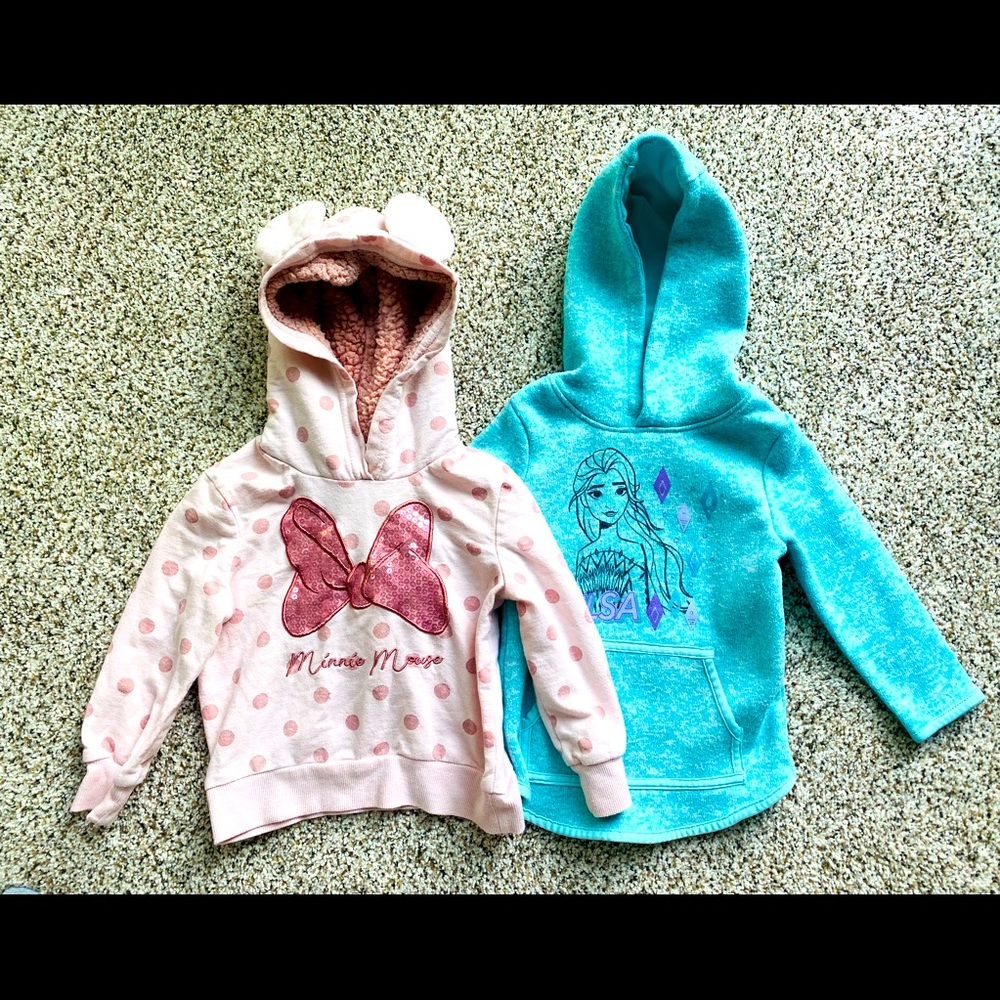 2 Girl’s Hooded Sweaters 3T